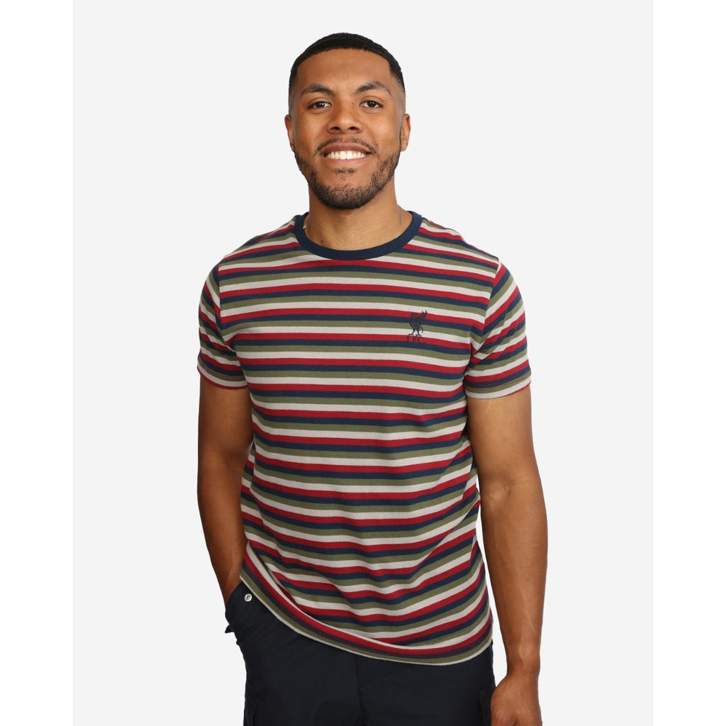 LFC Mens Charcoal Striped Tee Official LFC Store