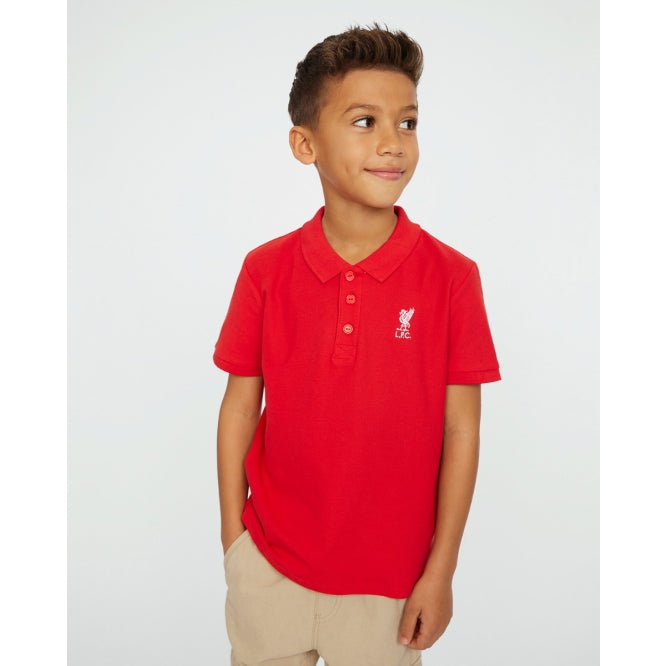 LFC Junior Short Sleeve Red Polo Official LFC Store