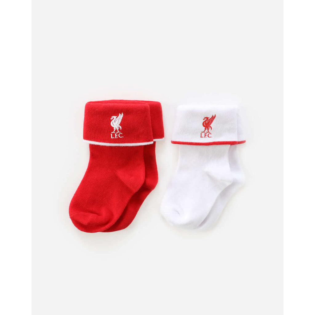 LFC 2 Pack Red & White Baby Socks Official LFC Store