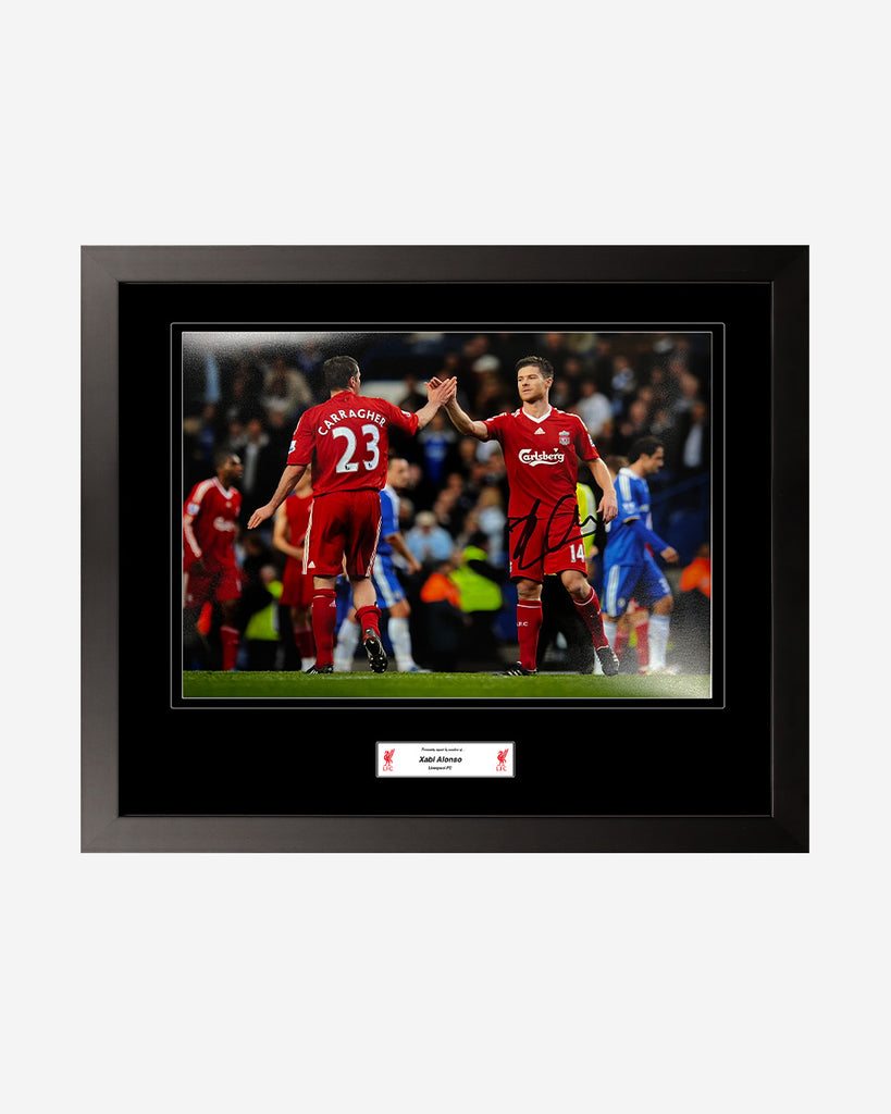 LFC Signed Xabi Alonso Victory Celebration With Jamie Carragher Framed Image Official LFC Store