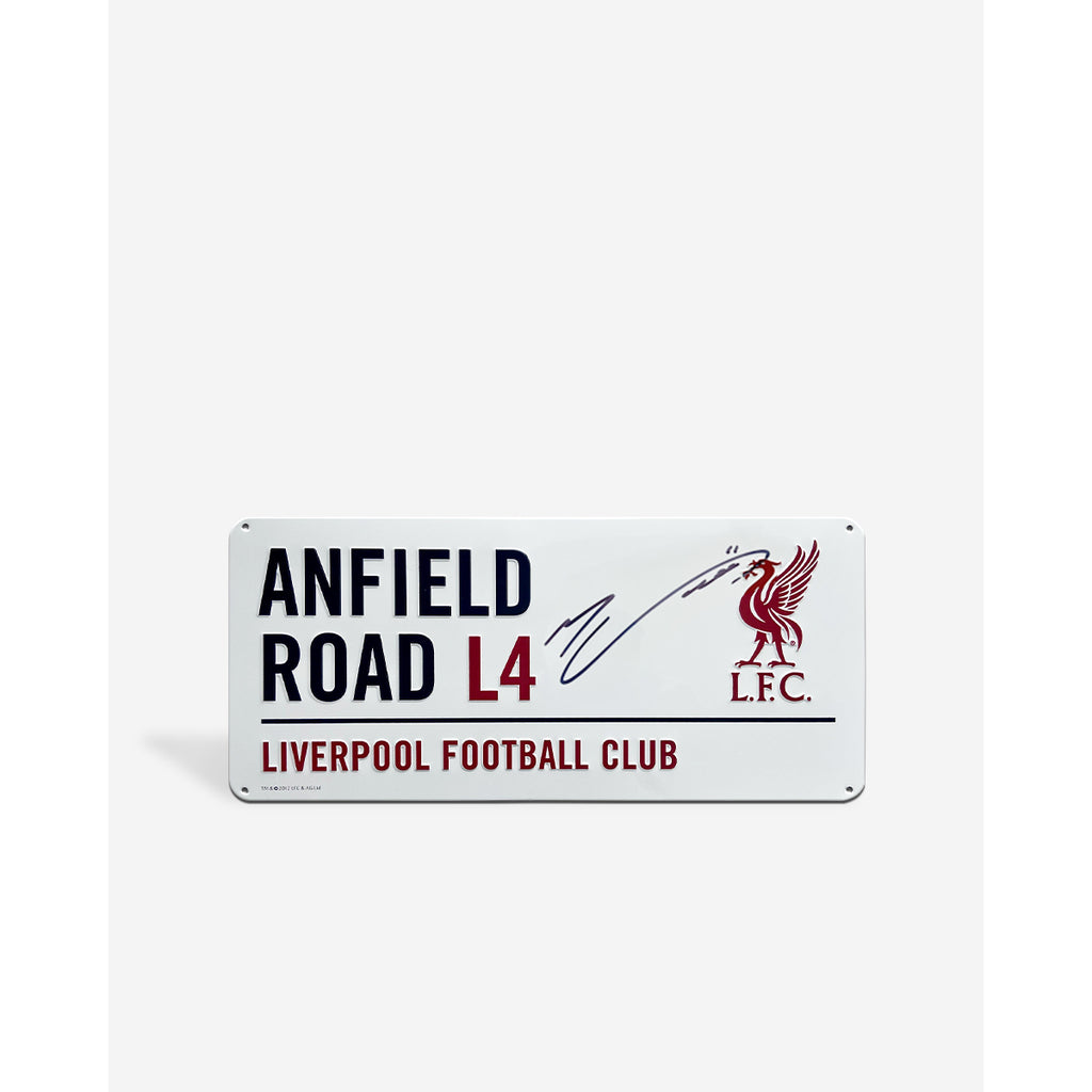 LFC Mohamed Salah Signed Anfield Road Sign Official LFC Store